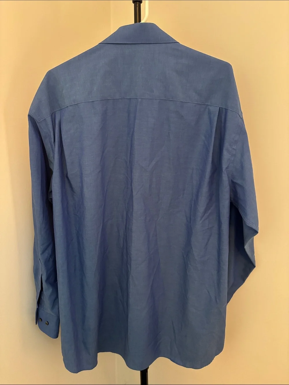 Crazy Horse Men's Blue Long-Sleeve Dress Shirt size 17